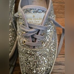Women's Keds Kate Spade Champion Glitter Sneaker Silver Sparkle glitter 9.5 M